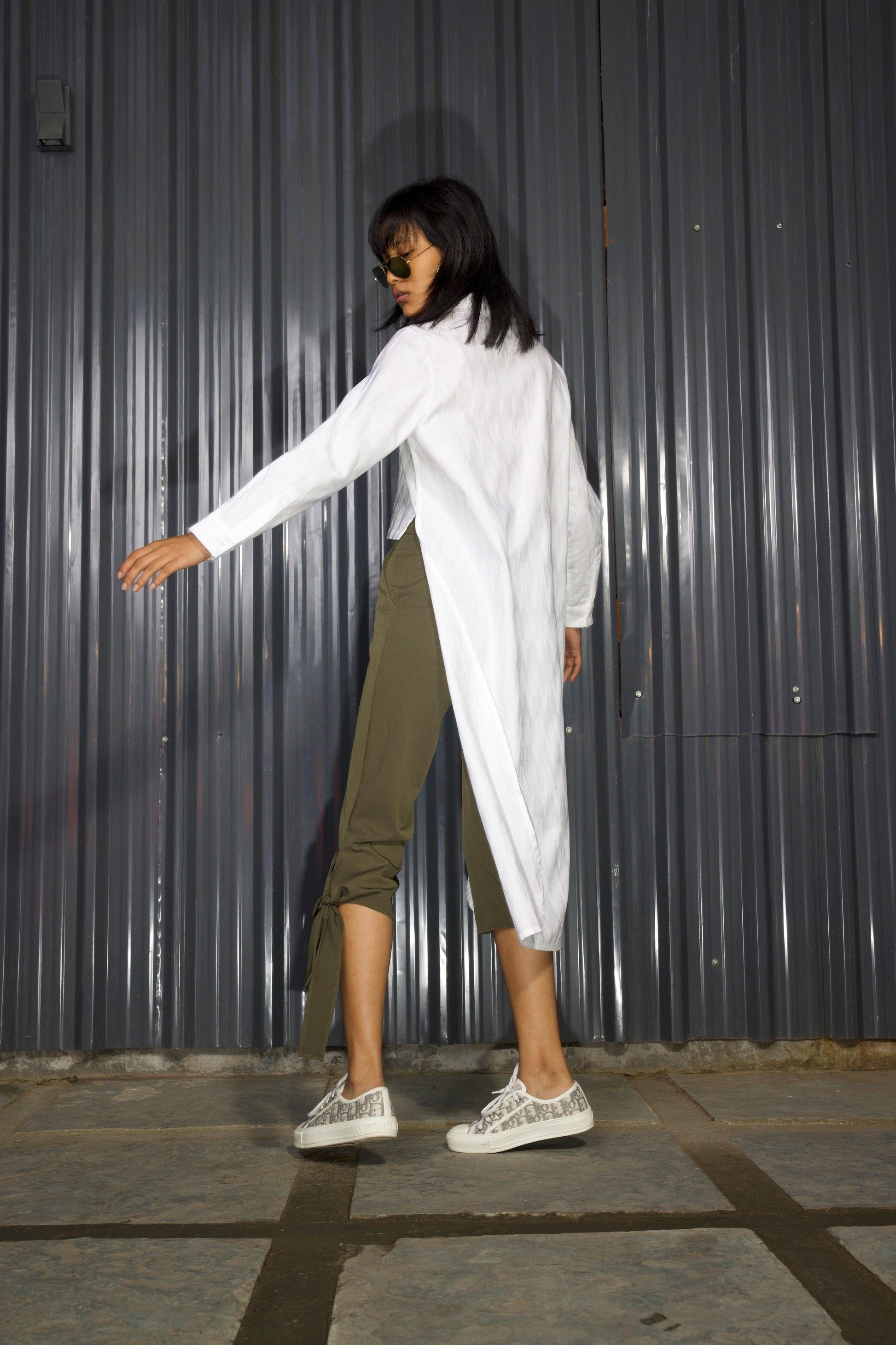 TIE-UP CROP PANT - dash and dot