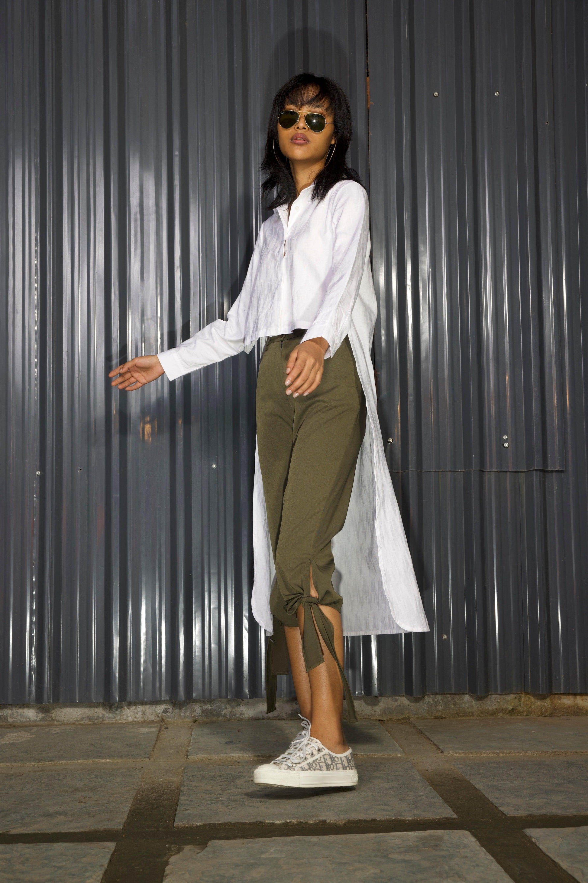 TIE-UP CROP PANT - dash and dot