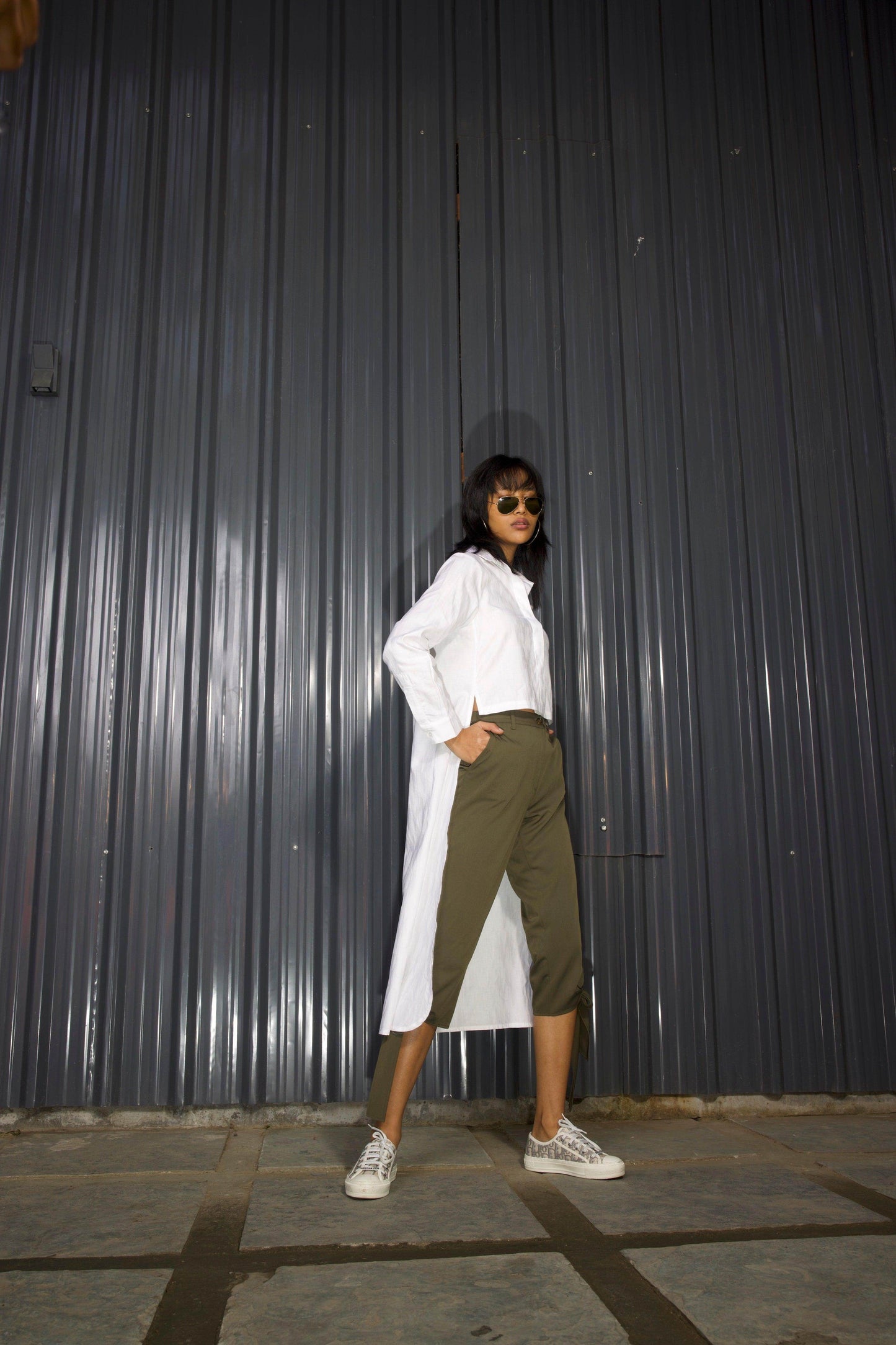 TIE-UP CROP PANT - dash and dot