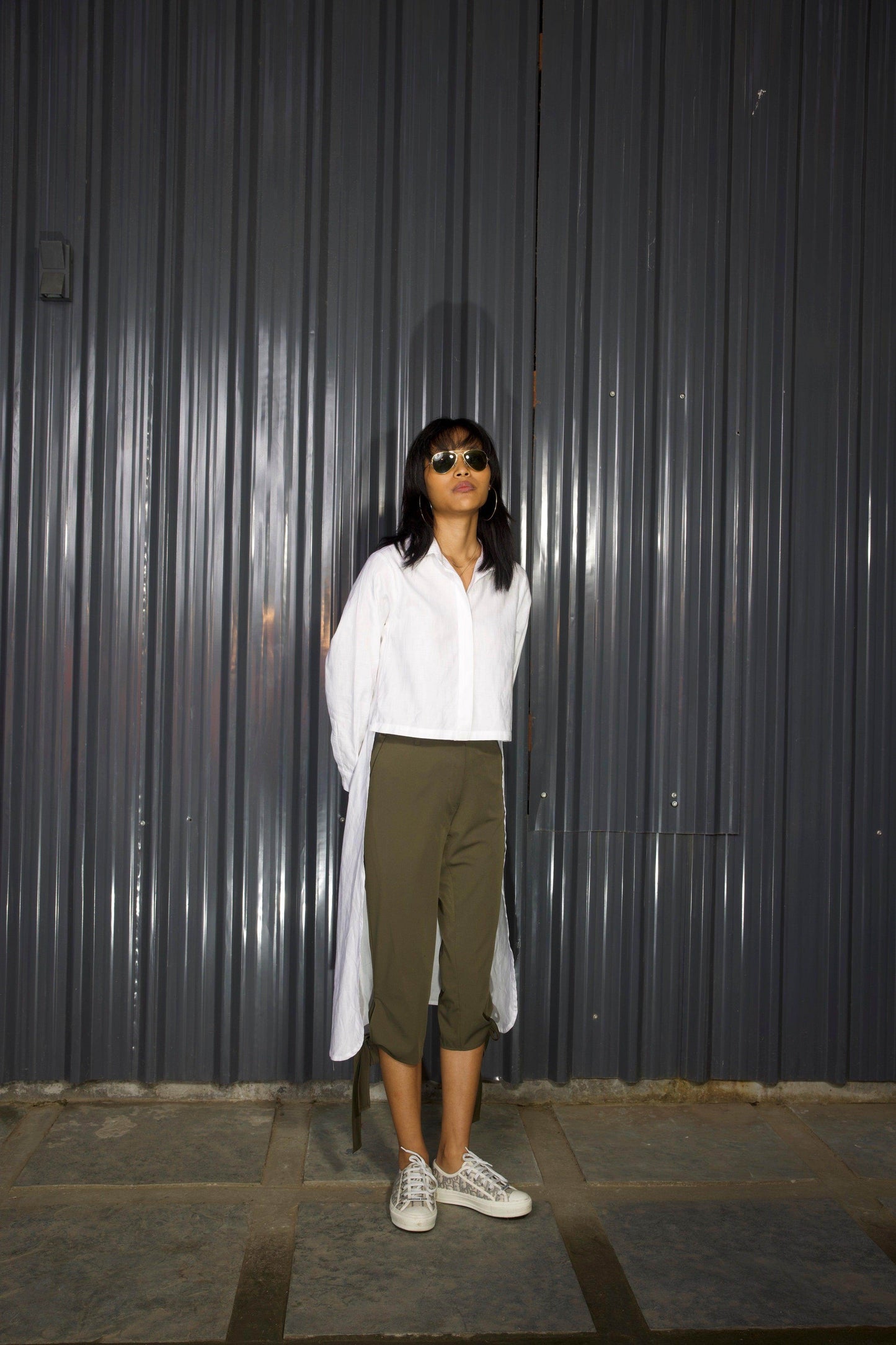 TIE-UP CROP PANT - dash and dot