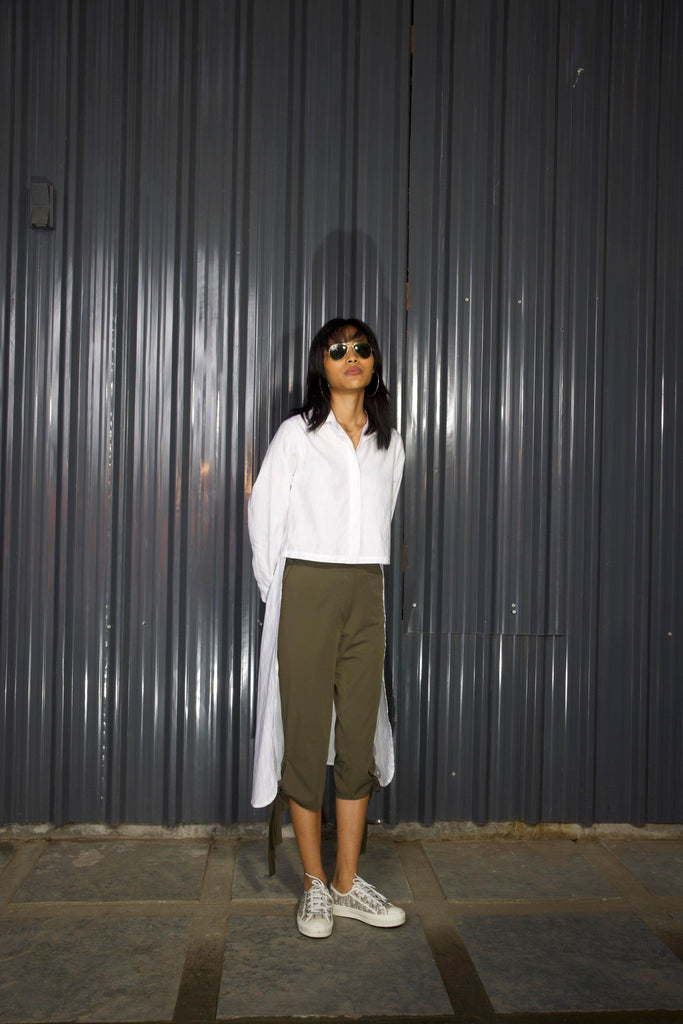 TIE-UP CROP PANT - dash and dot dash and dot