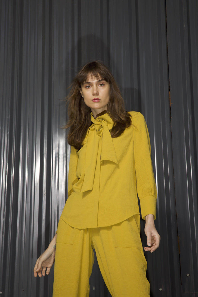 MUSTARD TAPERED PANT - dash and dot dash and dot