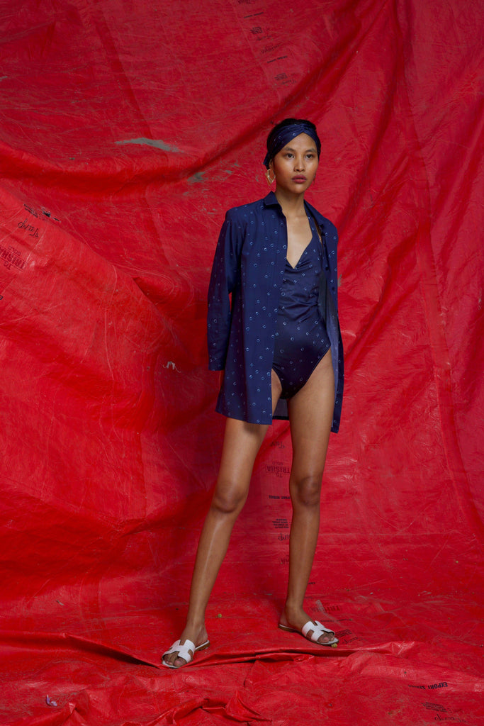 BANDHANI PRINT SWIMSUIT - dash and dot dash and dot