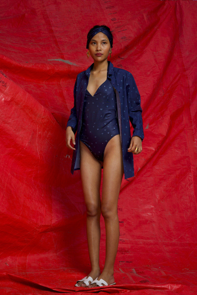 BANDHANI PRINT SWIMSUIT - dash and dot dash and dot