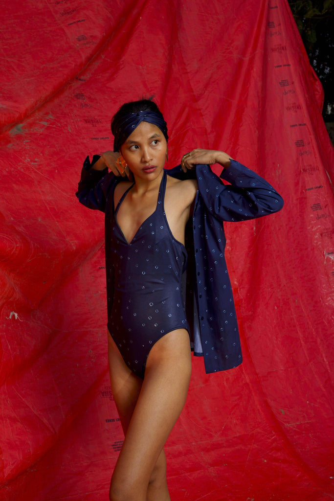 BANDHANI PRINT SWIMSUIT - dash and dot dash and dot