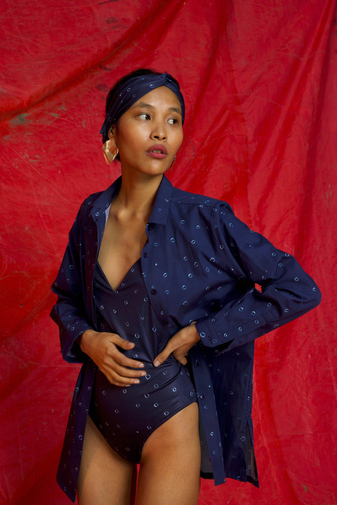 BANDHANI PRINT SWIMSUIT - dash and dot dash and dot