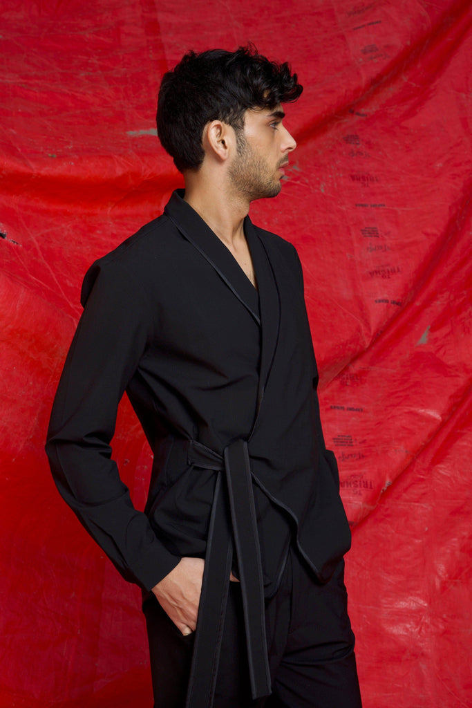 SIDE TIE SHIRT JACKET - dash and dot dash and dot