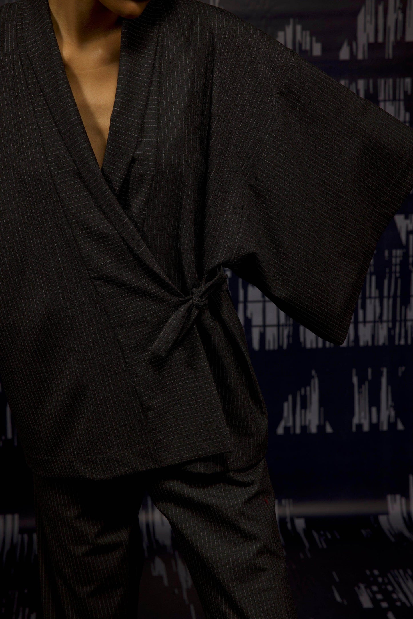 PINSTRIPE KIMONO - dash and dot