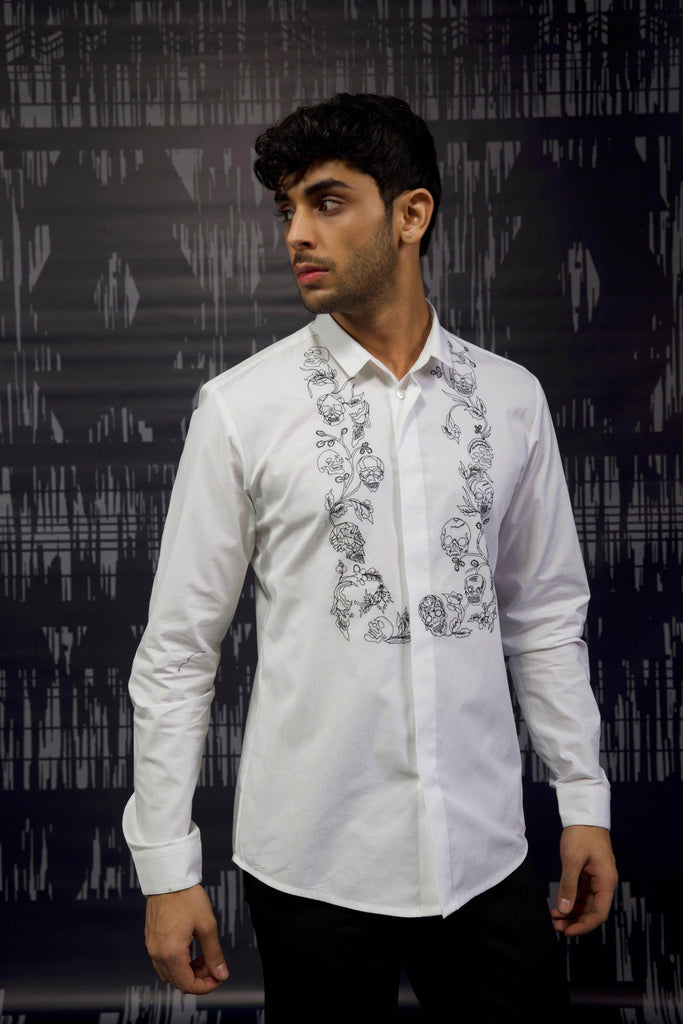 EMBROIDERED BIB SHIRT - dash and dot dash and dot