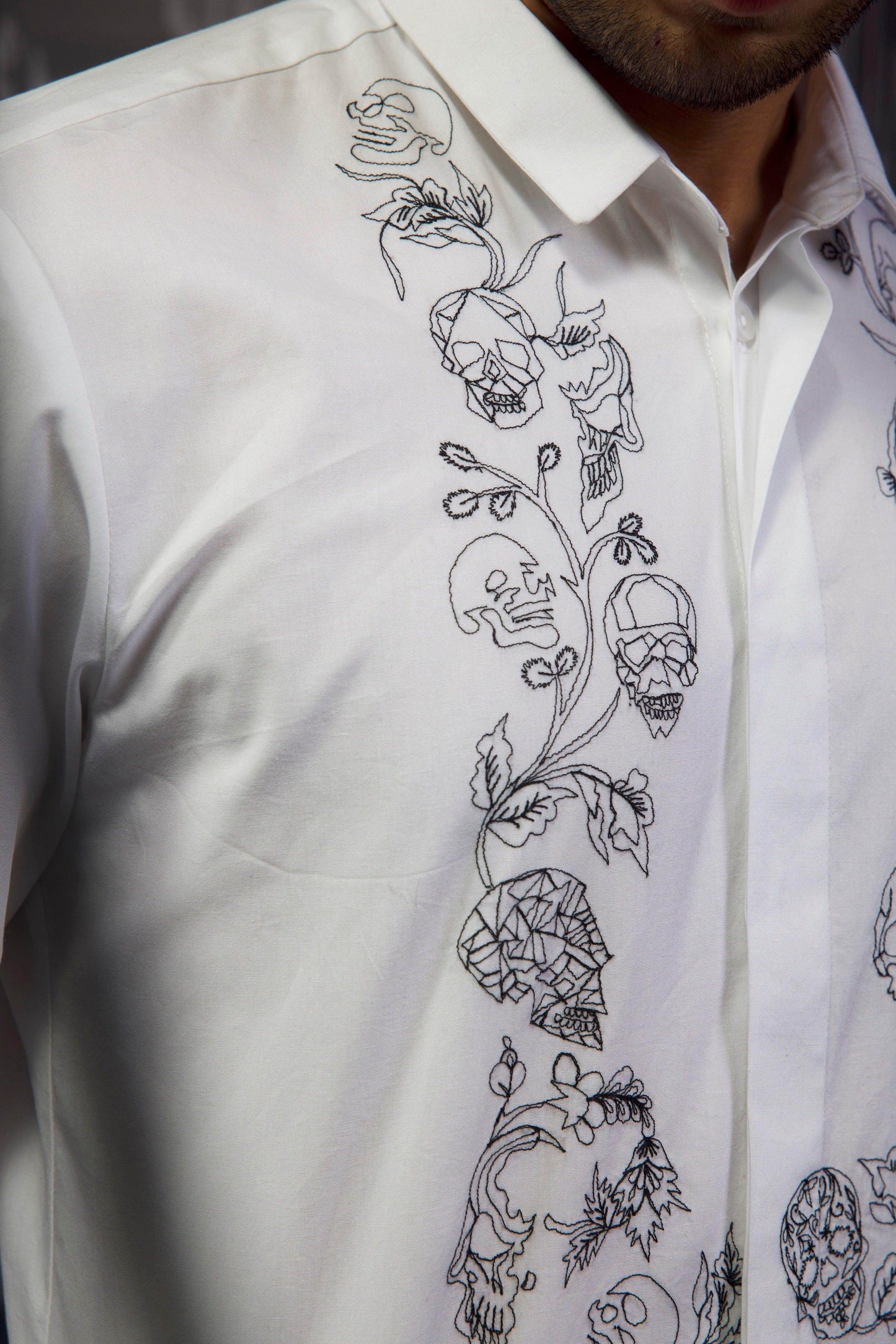 EMBROIDERED BIB SHIRT - dash and dot