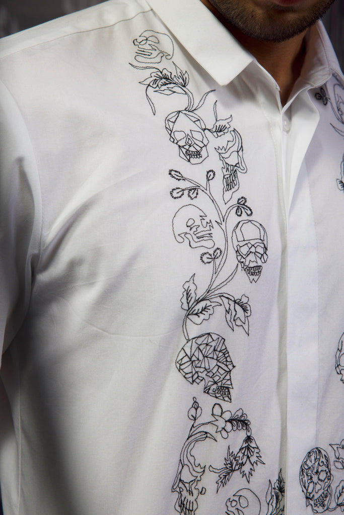 EMBROIDERED BIB SHIRT - dash and dot dash and dot