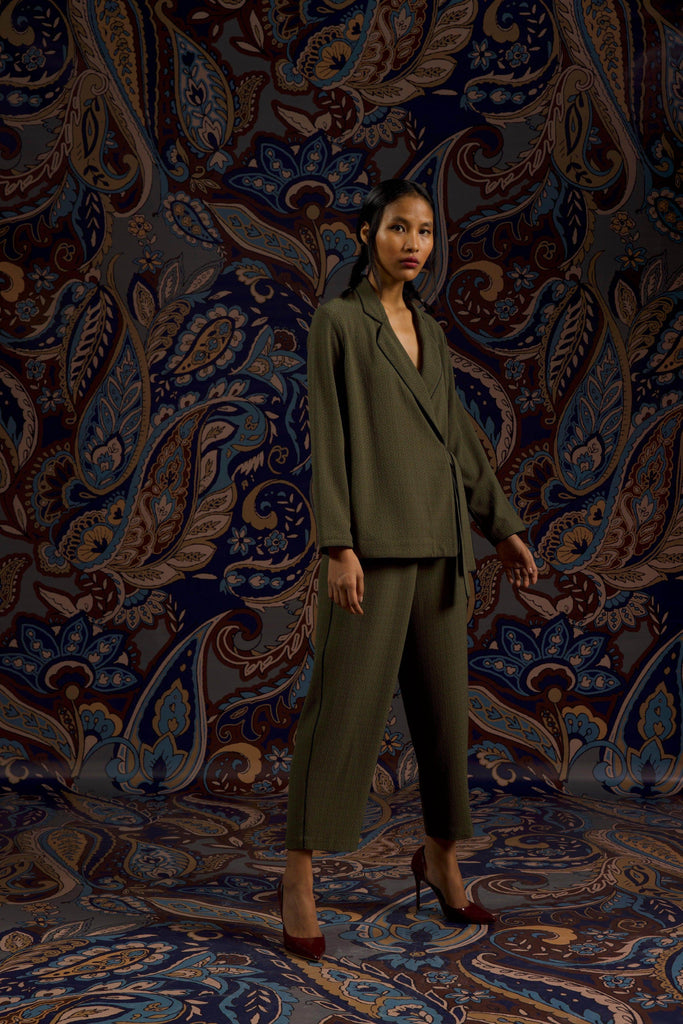 OLIVE GREEN SIDE TIE TOP - dash and dot dash and dot