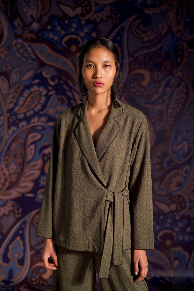 OLIVE GREEN SIDE TIE TOP - dash and dot dash and dot