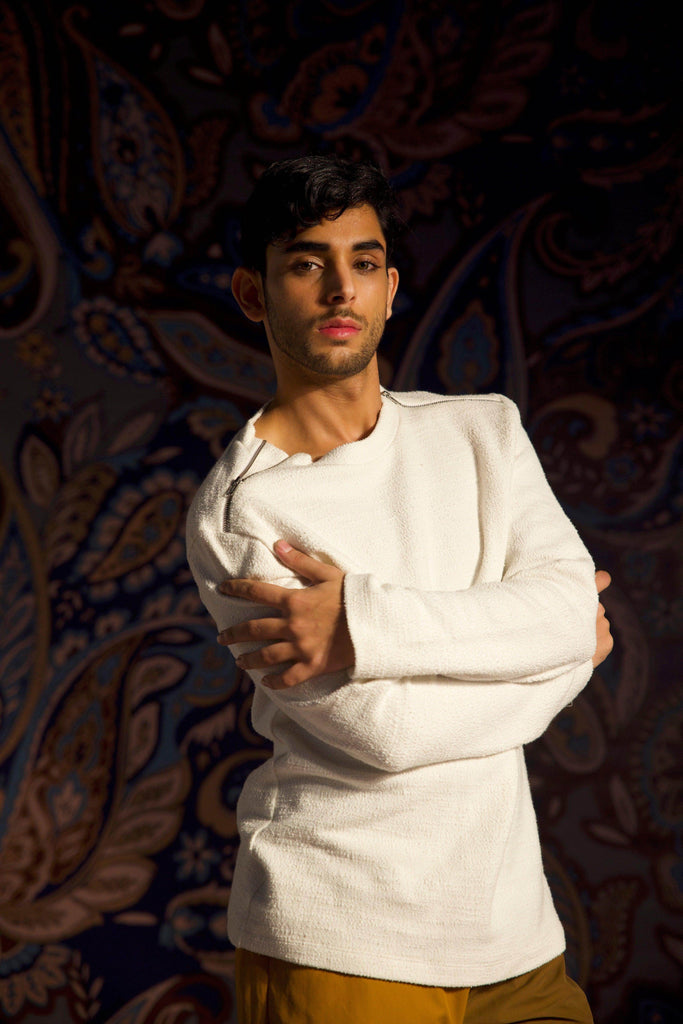 SHOULDER ZIP SWEAT - dash and dot dash and dot