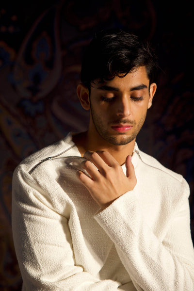 SHOULDER ZIP SWEAT - dash and dot