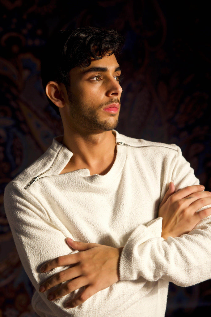 SHOULDER ZIP SWEAT - dash and dot dash and dot