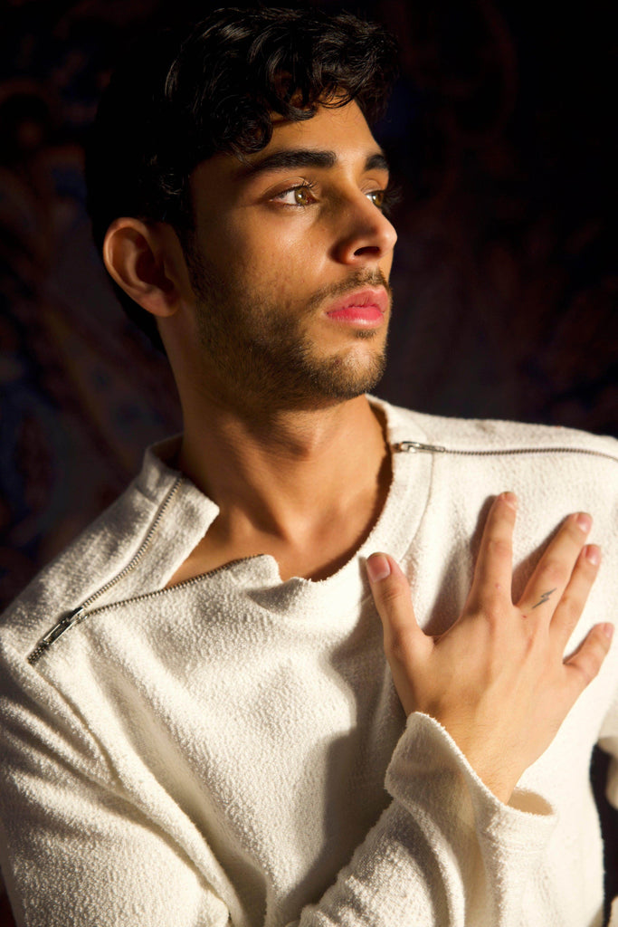 SHOULDER ZIP SWEAT - dash and dot dash and dot