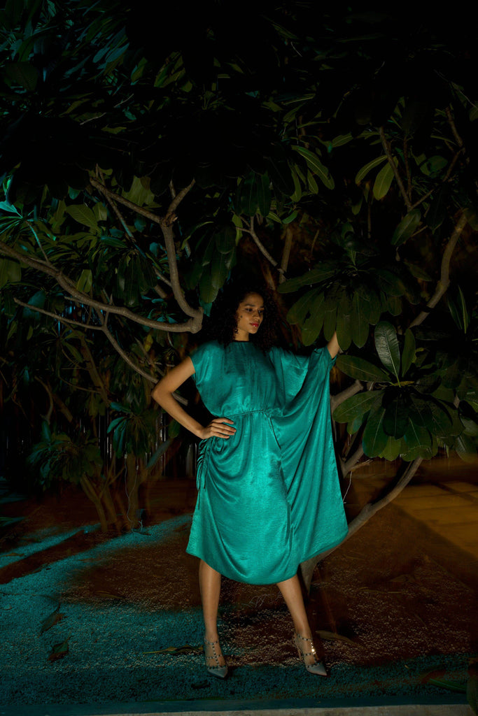 SINGLE SLEEVE DRAPED MIDI - dash and dot dash and dot