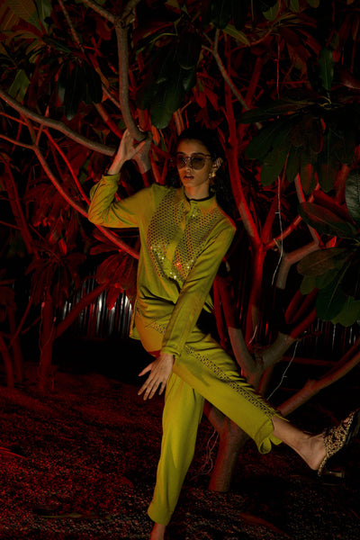 MIRROR EMBROIDERED PANT - dash and dot