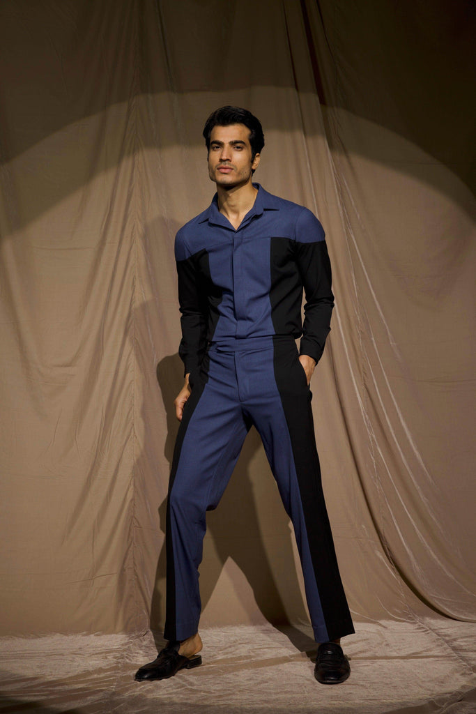 BLUE/BLACK COLOUR BLOCK SET - dash and dot dash and dot