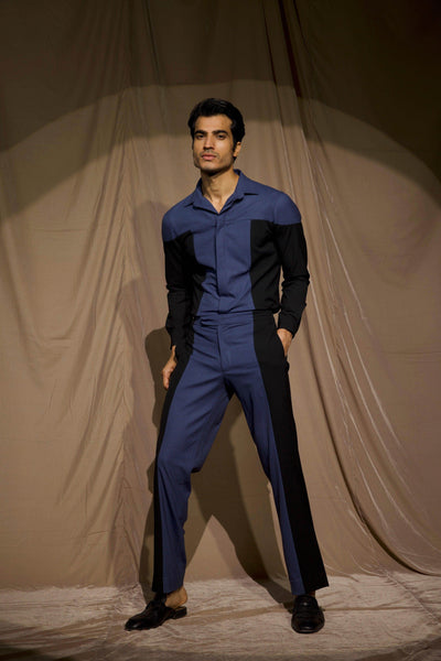 BLUE/BLACK COLOUR BLOCK SET - dash and dot