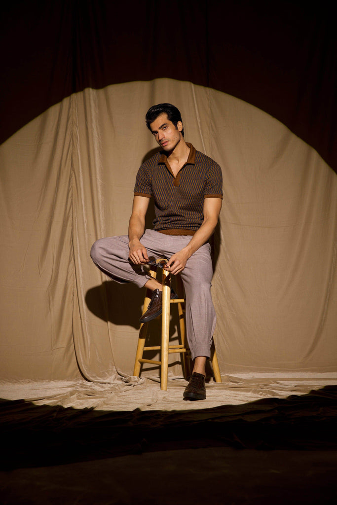 JACQUARD POLO - dash and dot dash and dot