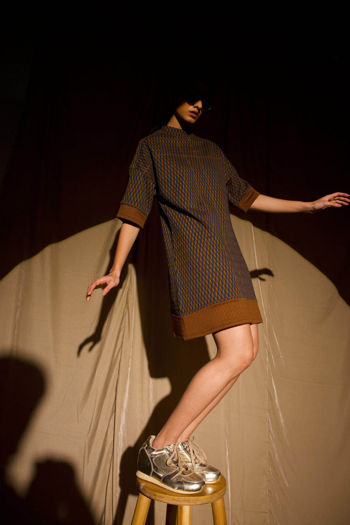 HIGH NECK DRESS - dash and dot dash and dot