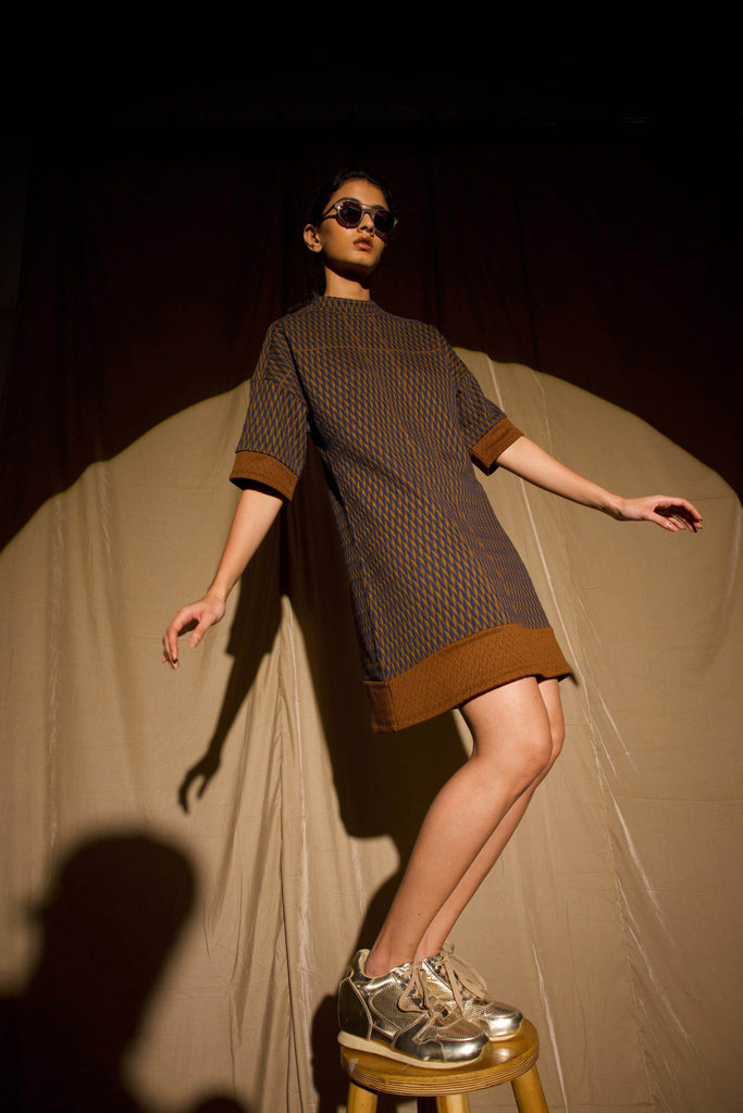 HIGH NECK DRESS - dash and dot dash and dot