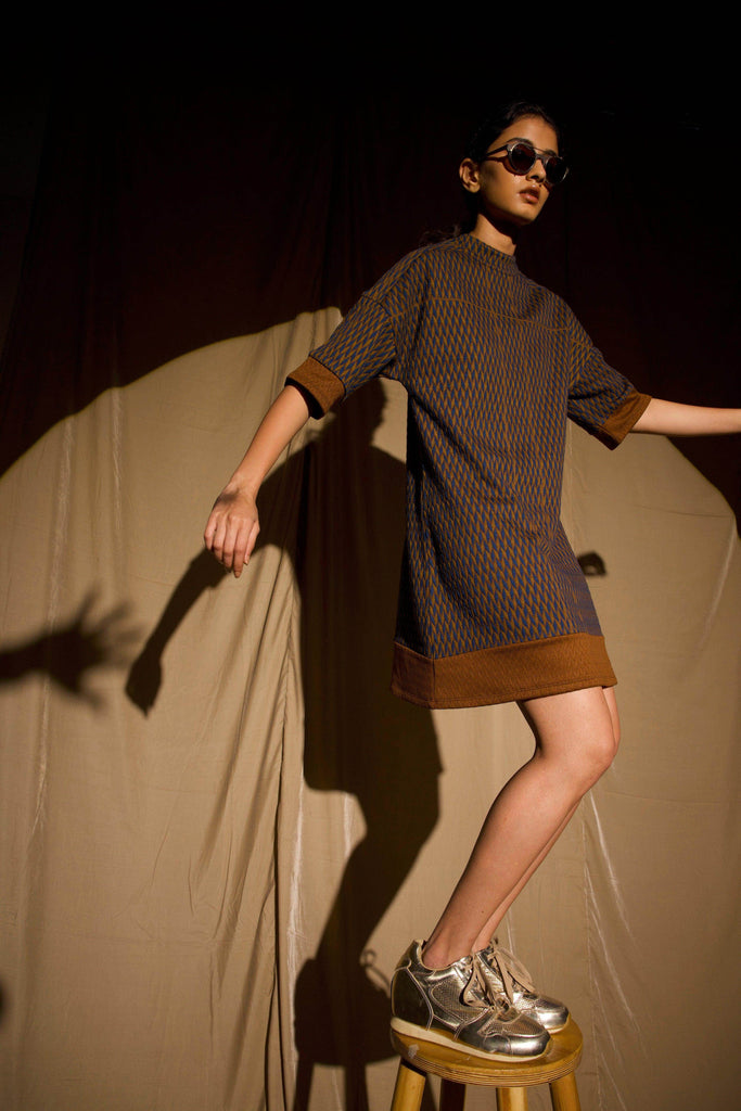 HIGH NECK DRESS - dash and dot dash and dot