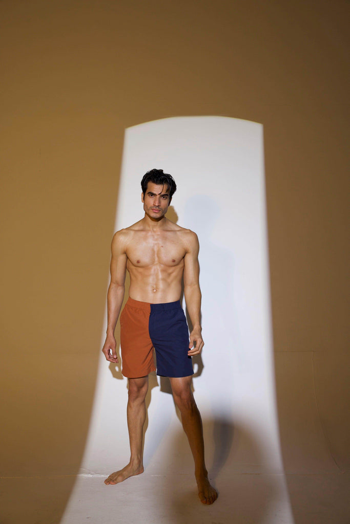 COLOUR BLOCK SWIM SHORTS - dash and dot dash and dot