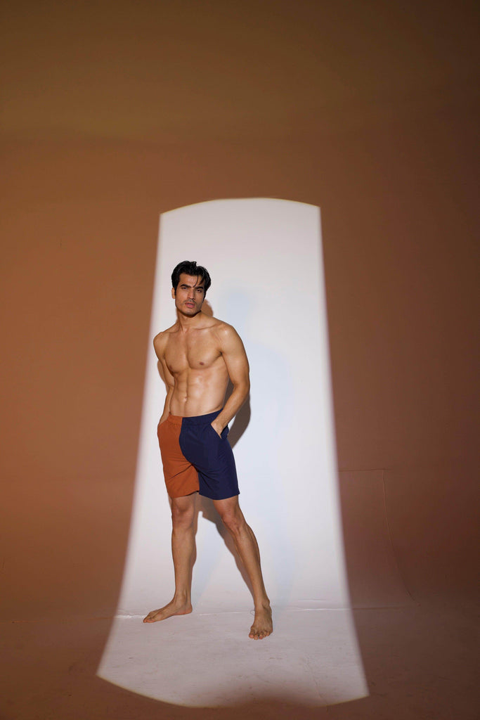 COLOUR BLOCK SWIM SHORTS - dash and dot dash and dot