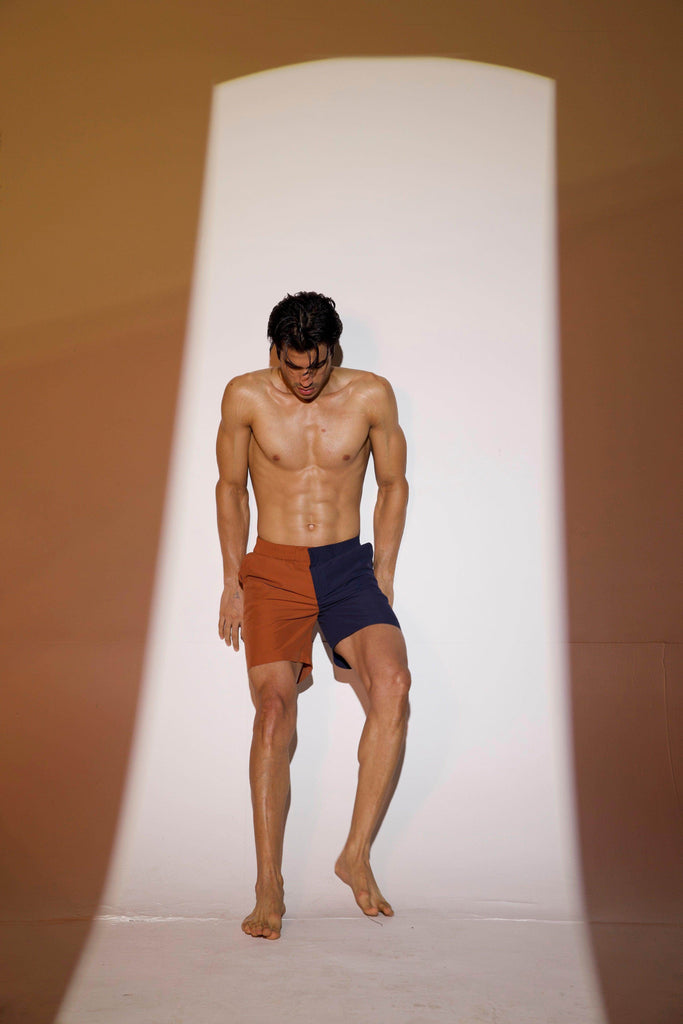 COLOUR BLOCK SWIM SHORTS - dash and dot dash and dot