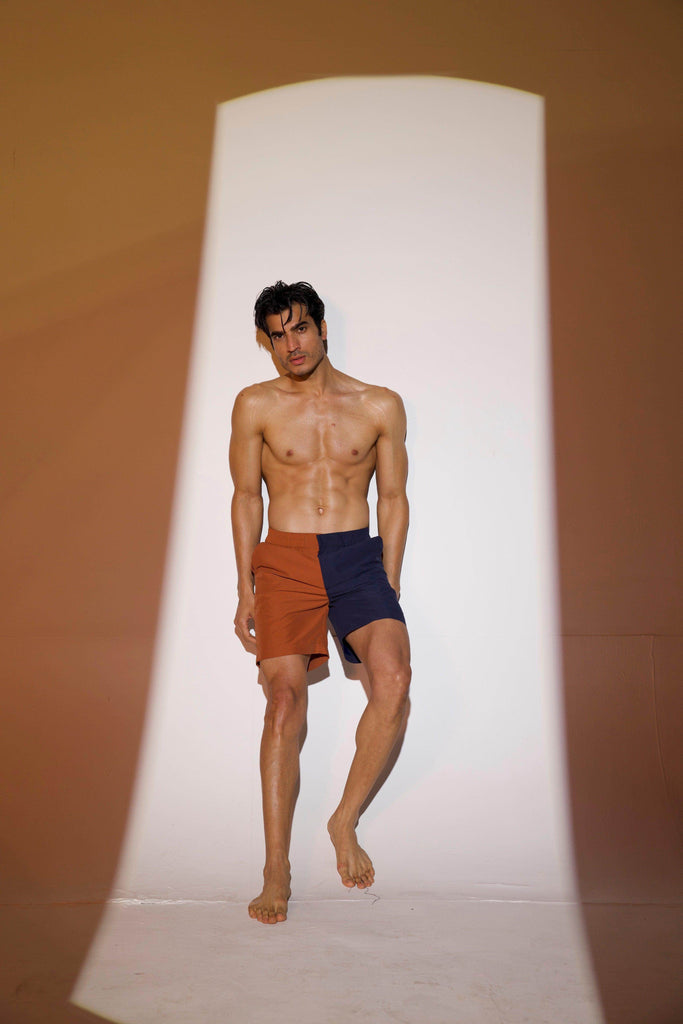 COLOUR BLOCK SWIM SHORTS - dash and dot dash and dot