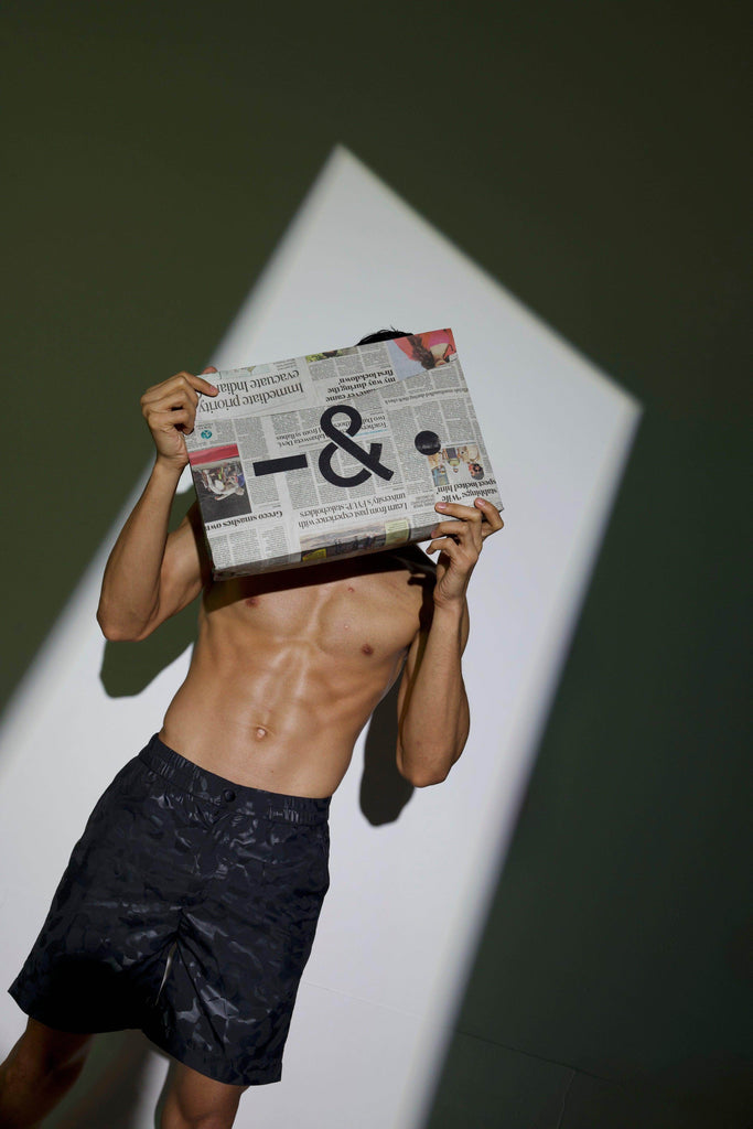 BLACK CAMO SWIM SHORTS - dash and dot dash and dot