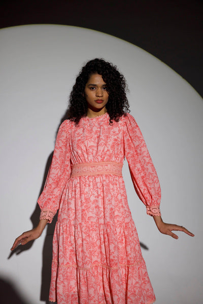 PRINTED LACE DRESS - dash and dot