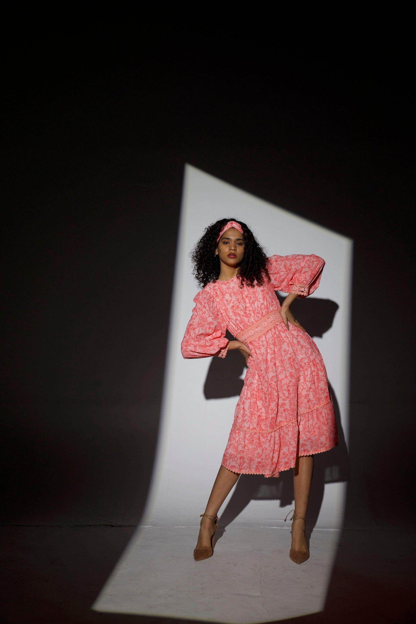 PRINTED LACE DRESS - dash and dot