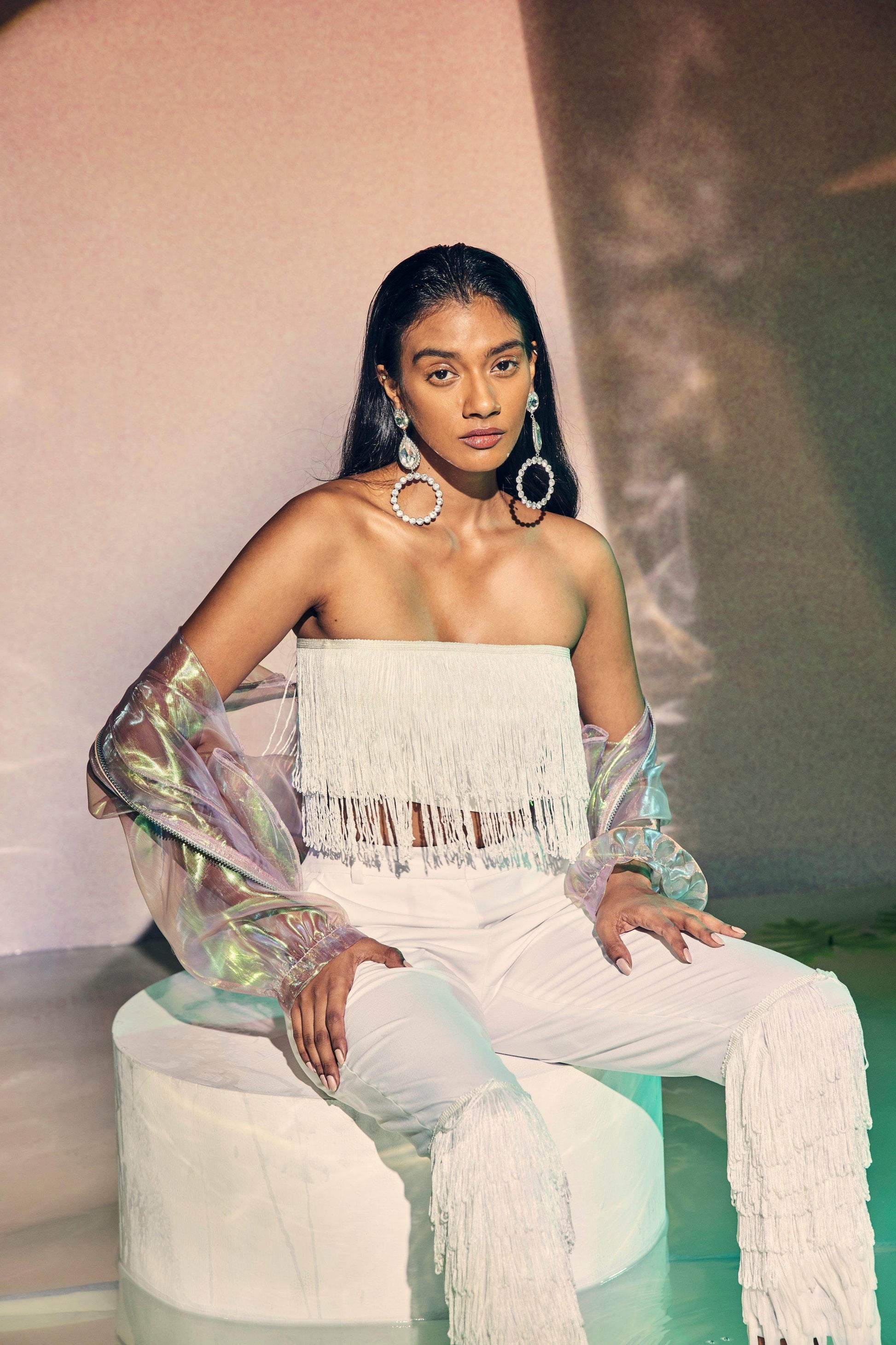 FRINGE HEM PANT - dash and dot