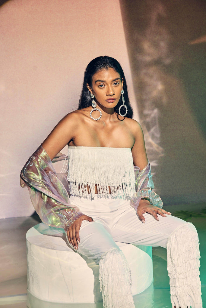 FRINGE HEM PANT - dash and dot dash and dot