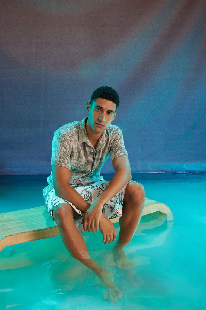 EMBROIDERED LONG SHORTS - dash and dot dash and dot