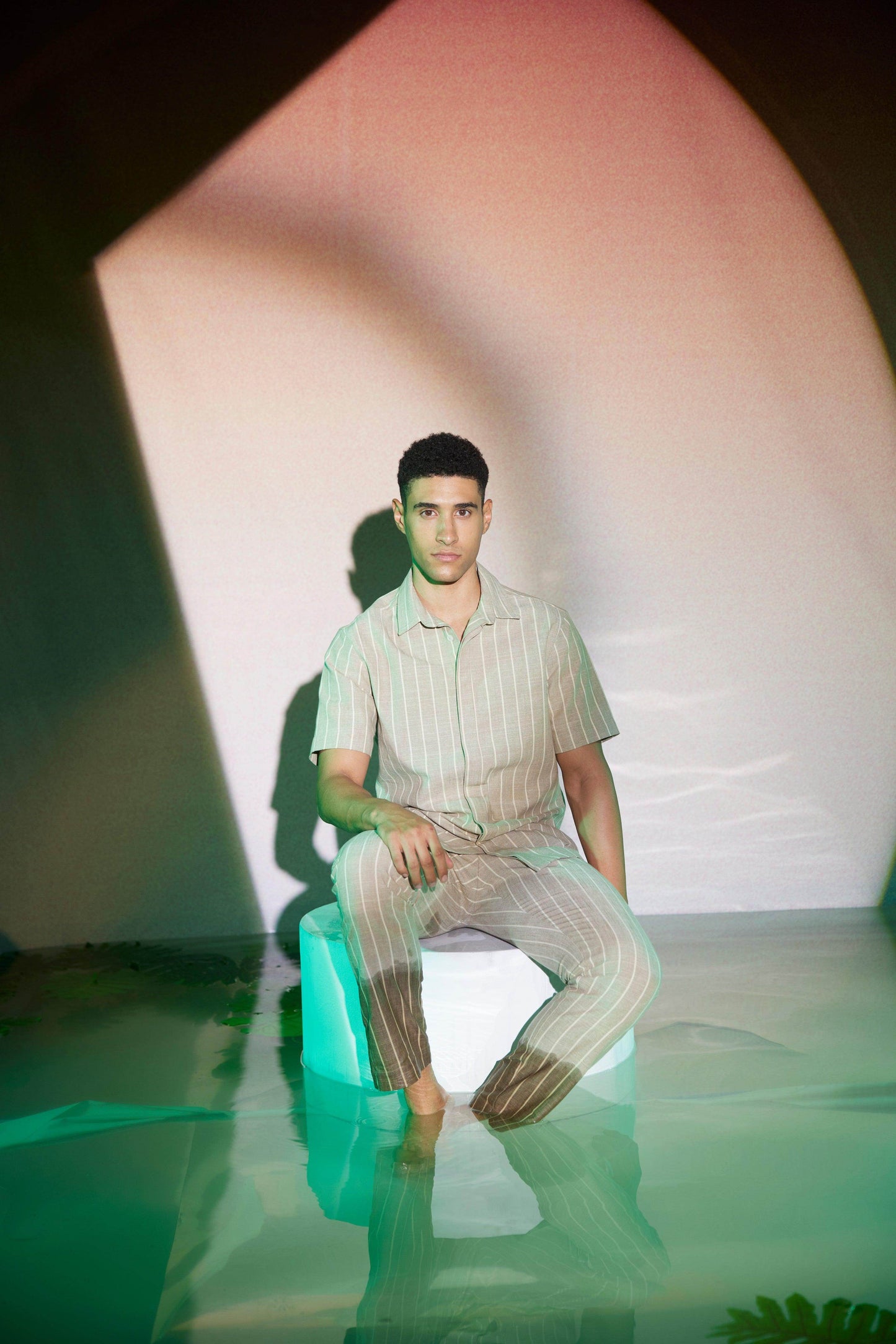 STRIPE HALF SLEEVE SHIRT - dash and dot