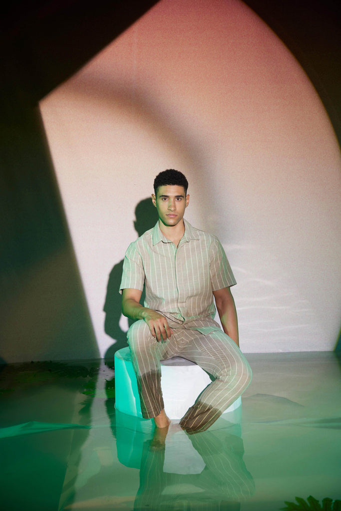 STRIPE COTTON PANT - dash and dot dash and dot