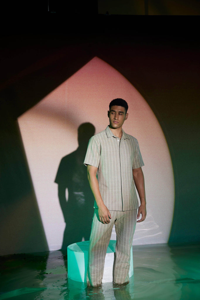 STRIPE COTTON PANT - dash and dot dash and dot