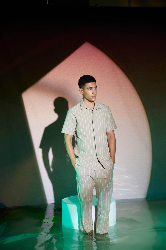 STRIPE COTTON PANT - dash and dot dash and dot