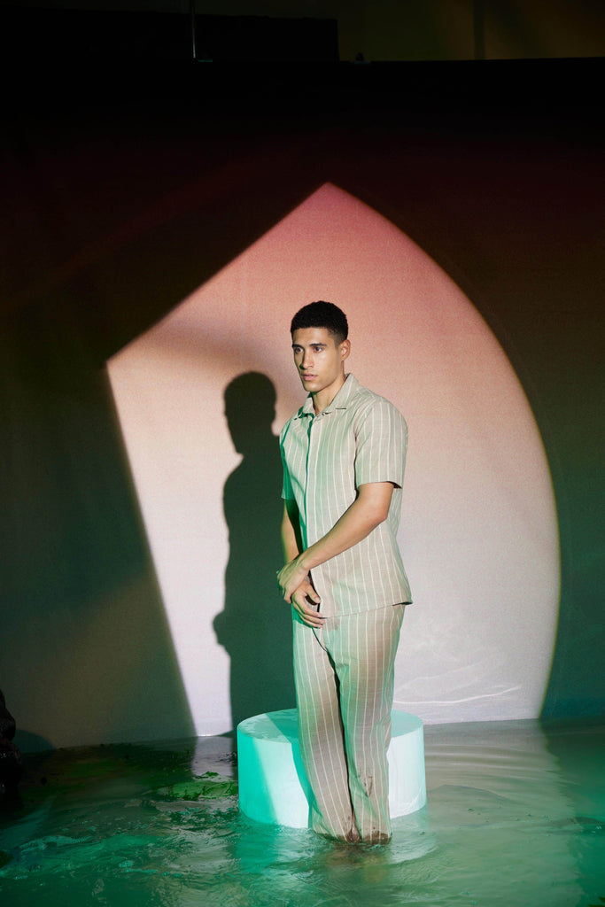 STRIPE HALF SLEEVE SET - dash and dot dash and dot