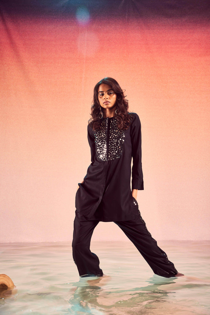 MIRROR EMBROIDERED PANT - dash and dot dash and dot