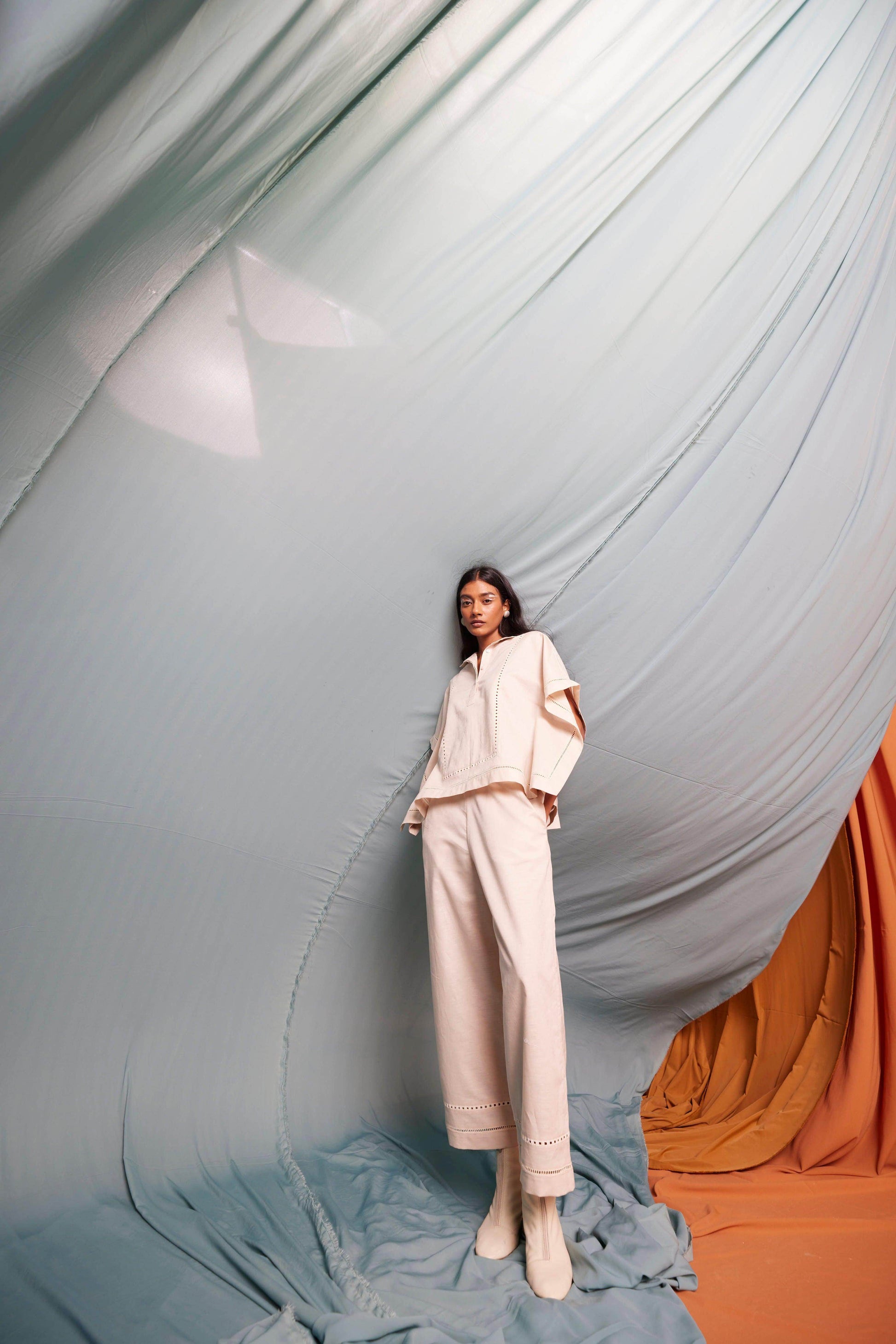 LINEN LACE PANTS - dash and dot