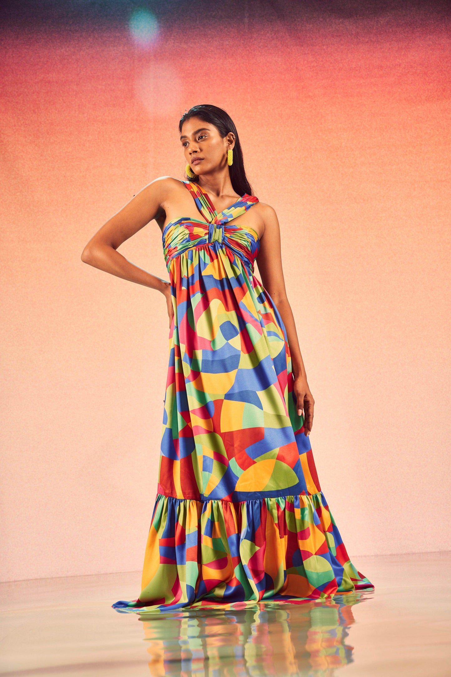 TIERED ABSTRACT MAXI - dash and dot