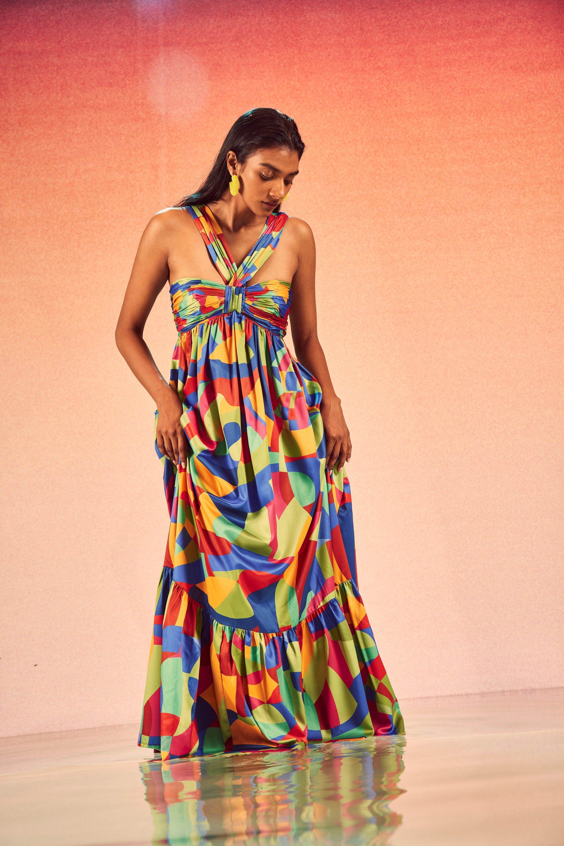 TIERED ABSTRACT MAXI - dash and dot
