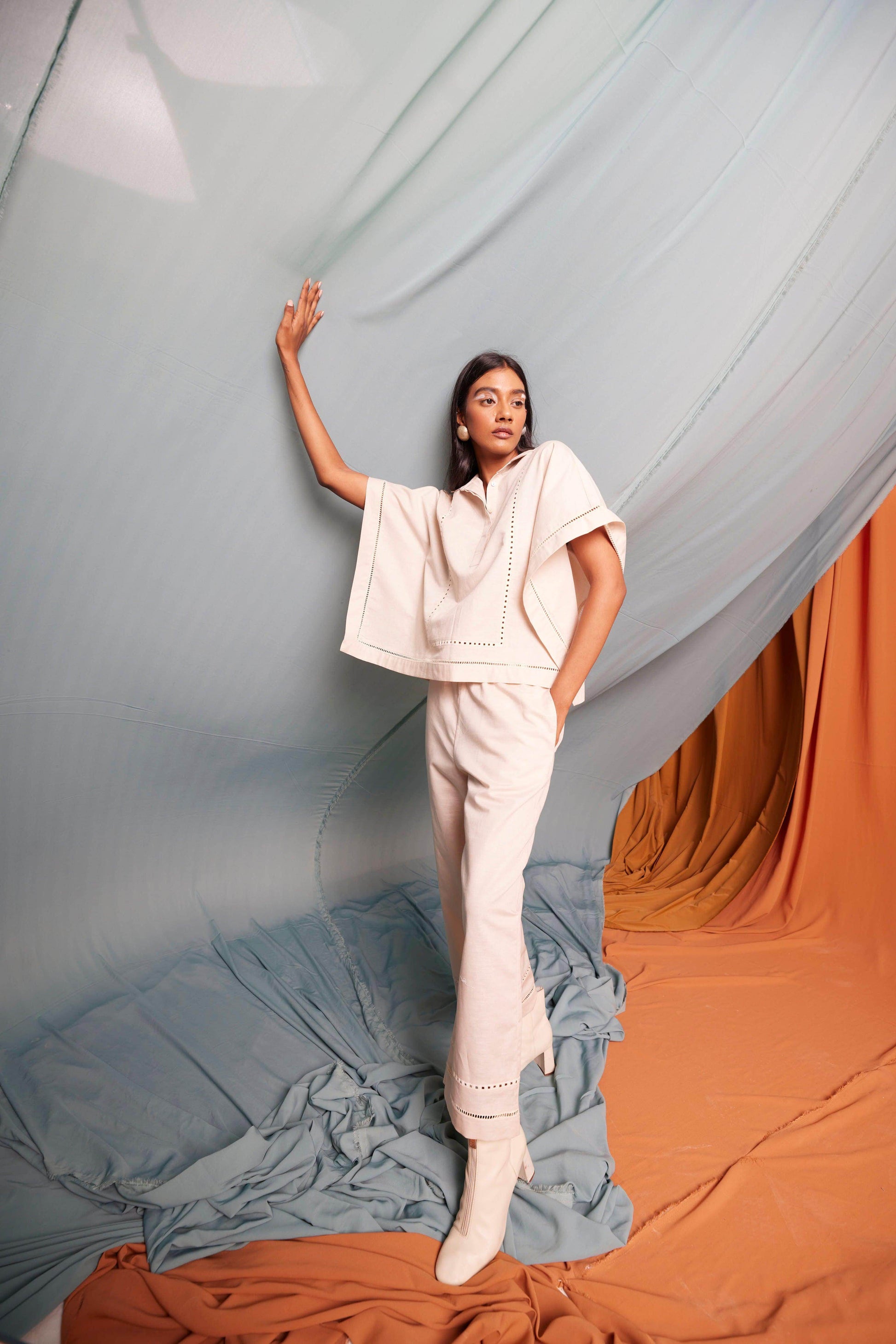 LINEN LACE PANTS - dash and dot