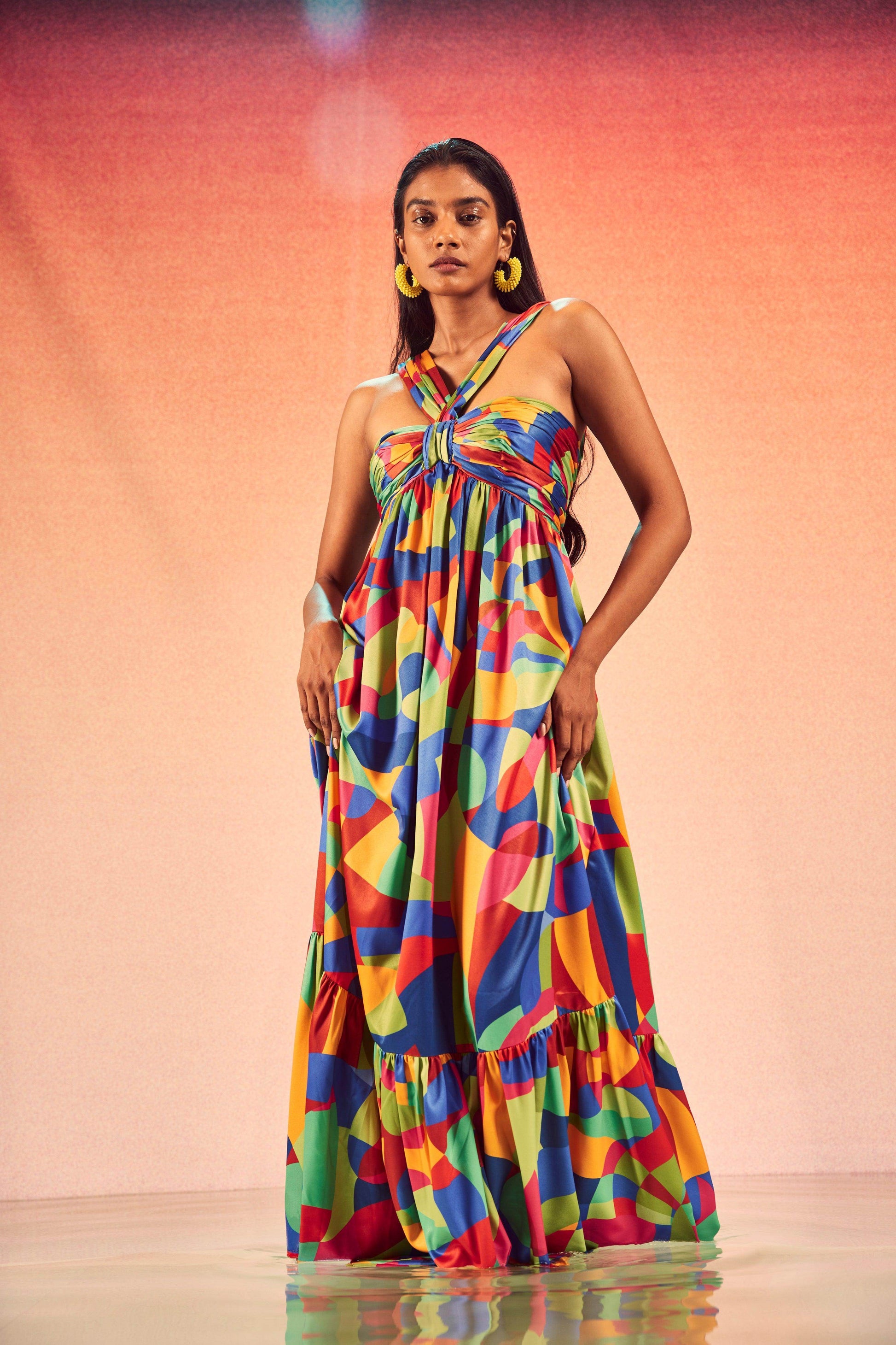 TIERED ABSTRACT MAXI - dash and dot